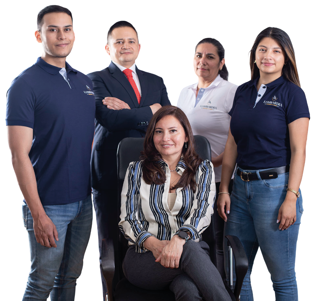 Equipo profesional de Lombardia Abogados, especialistas en recuperación de activos y recuperación de cartera que protege la liquidez de sus clientes. Fotografía del equipo legal y administrativo, comprometido con la defensa patrimonial y el respaldo jurídico.